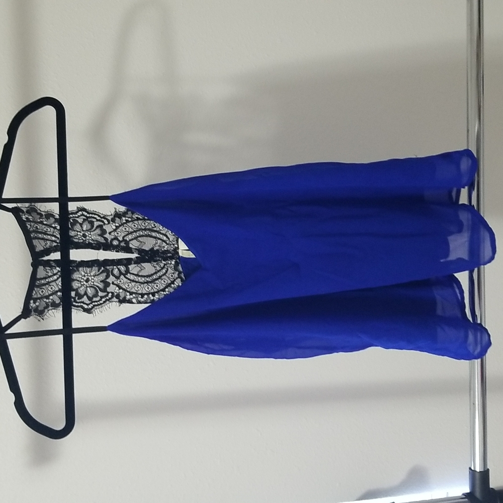 Japna Halter Lace Blue Top